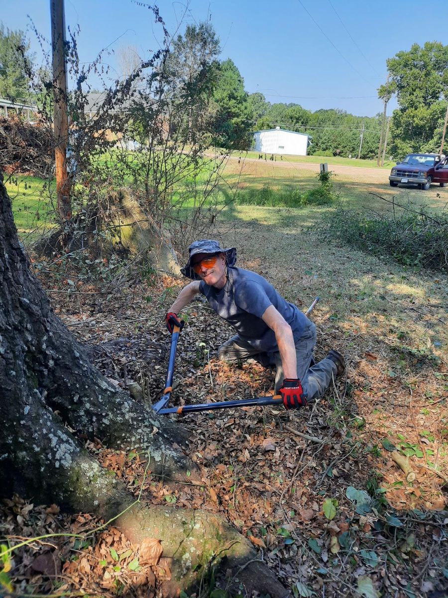 Chris ball field clean up 8-23